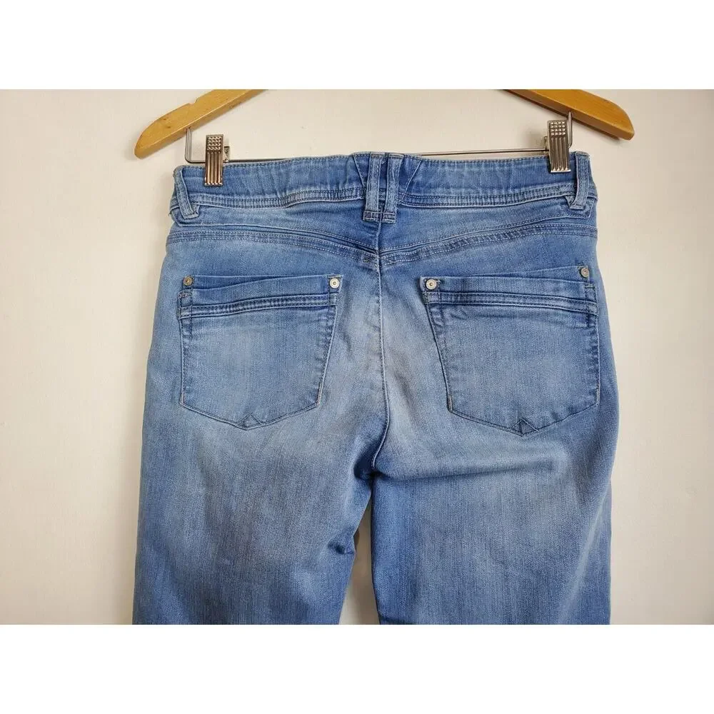 Democracy Womens 6 Ab Technology Skinny Jeans Blue‎ Stretch Distressed